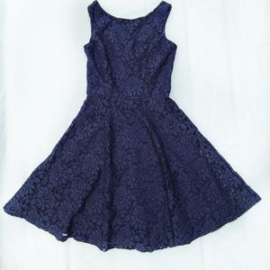 Blue lace dress